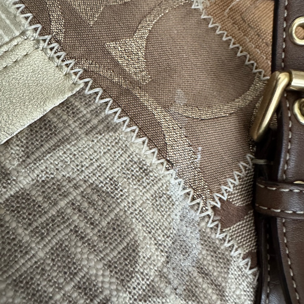 Coach Brown Patchwork Tote with Matching Wallet -… - image 8